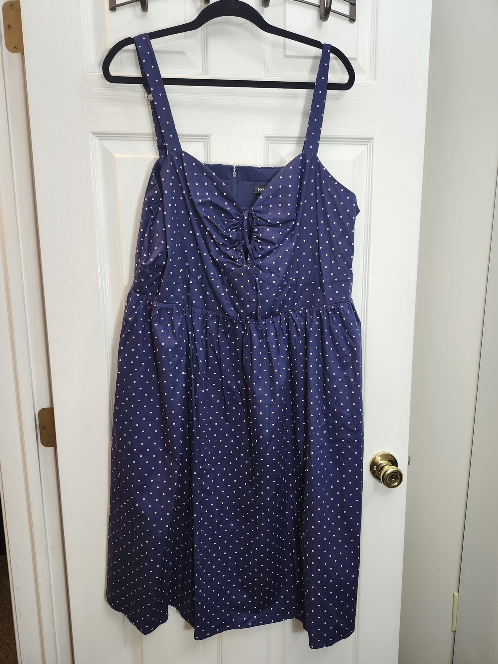Torrid Navy and White Polka Dot Sundress, Torrid 3 = 3X, NWT